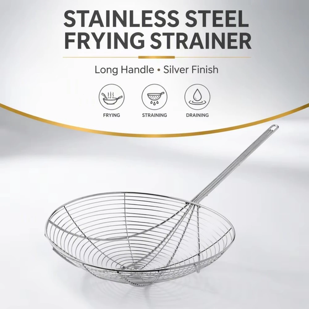 Steel Kitchen Fryer Basket With Long Handle