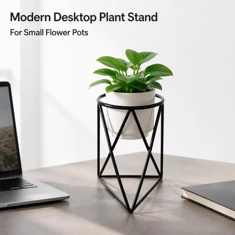 Table Metal Iron Plant Stand Flower Pot Rack