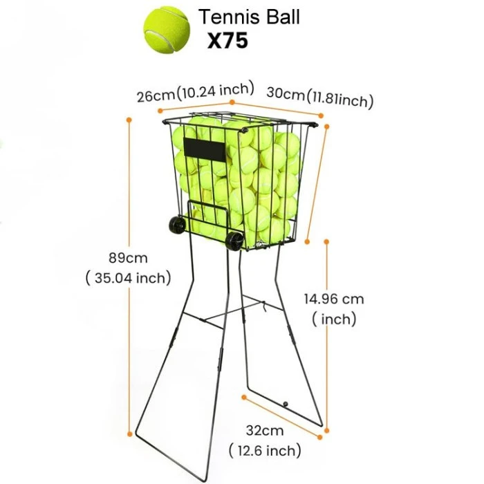 Bakul Penyimpanan Bola Tenis Kawat Logam